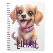 Personalisiertes Niedlicher Hunde-Spiral-Notebook: