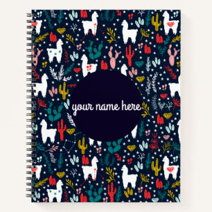 Personalisiertes Niedliches Alpaca-Notebook Notizbuch
