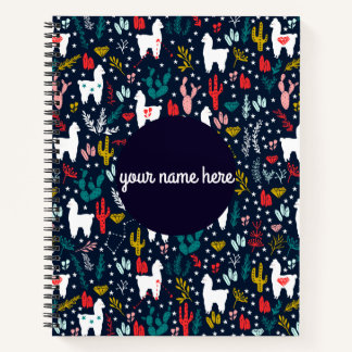 Personalisiertes Niedliches Alpaca-Notebook Notizbuch