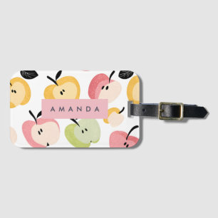 Personalisiertes, Niedliches Apfelmuster Gepäckanhänger