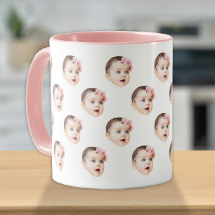 Personalisiertes Niedliches Baby-Face-Foto Tasse