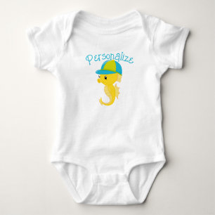 Personalisiertes Niedliches Baby Seepferd Babydusc Strampler