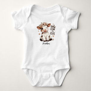 Personalisiertes Niedliches Baby Tier Heilige Kuh Strampler
