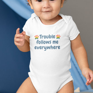 Personalisiertes niedliches Baby und Hund Strampler