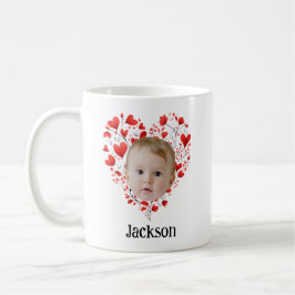 Personalisiertes Niedliches Babybild mit Herzdesig Kaffeetasse