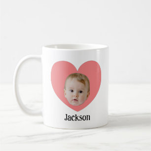 Personalisiertes Niedliches BabyGesicht mit Herz-T Kaffeetasse