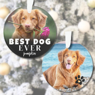 Personalisiertes Niedliches Best Dog-Foto Ornament