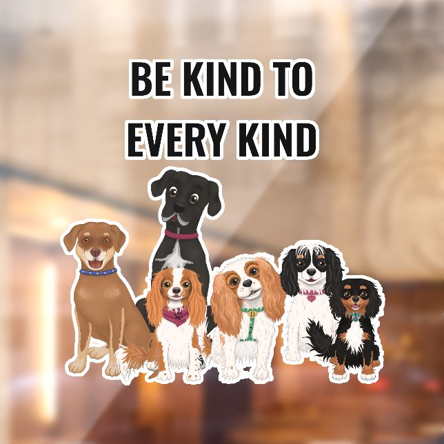 Personalisiertes Niedliches    DogPoster Fensteraufkleber (Blatt 2)