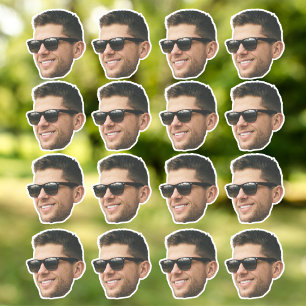 Personalisiertes Niedliches Foto Gesicht 16 Fotos Aufkleber