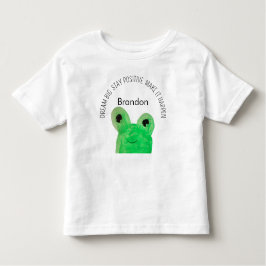 Personalisiertes Niedliches Frosch inspirierendes  Kleinkind T-shirt