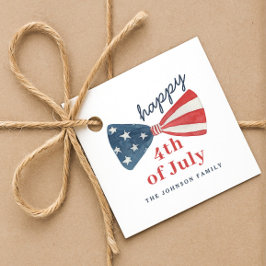 Personalisiertes Niedliches Glück am 4. Juli Geschenkanhänger