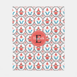 Personalisiertes Niedliches Gnome Weihnachtsgebäck Fleecedecke