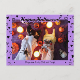 Personalisiertes Niedliches Halloween-Foto Postkarte
