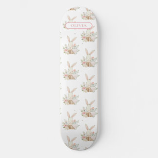 Personalisiertes Niedliches Kaninchen Skateboard