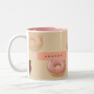 Personalisiertes Niedliches Katzenohrenmuster Zweifarbige Tasse