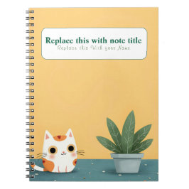 Personalisiertes Niedliches Kawaii Cat Notebook Notizblock