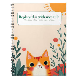 Personalisiertes Niedliches Kawaii Cat Notebook Notizblock