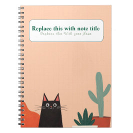 Personalisiertes Niedliches Kawaii Cat Notebook Notizblock