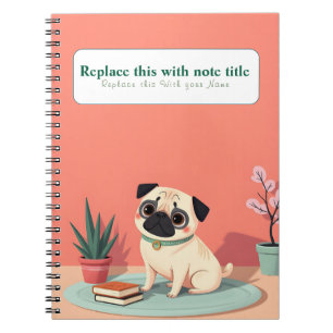 Personalisiertes Niedliches Kawaii Dog Notebook Notizblock
