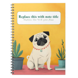 Personalisiertes Niedliches Kawaii Dog Notebook Notizblock