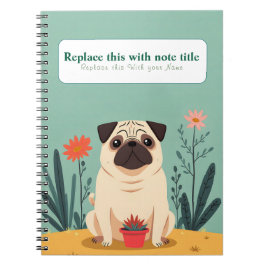Personalisiertes Niedliches Kawaii Dog Notebook Notizblock