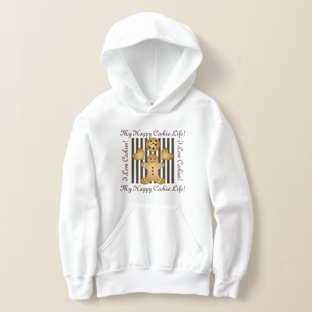 Personalisiertes Niedliches Keks Lebkuchen Mann Ki Hoodie (Ablage )