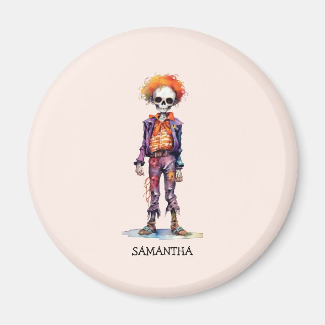 Personalisiertes Niedliches Kid Zombie Halloween ( Magnet (Vorne)