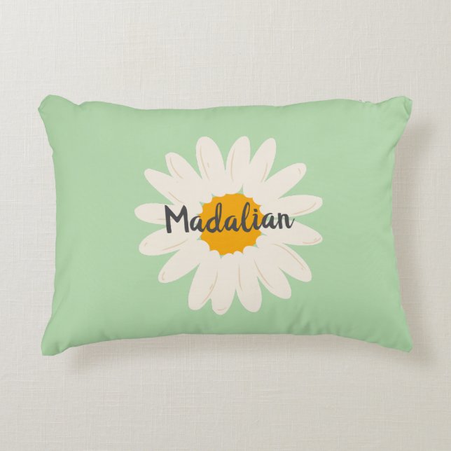 Personalisiertes niedliches Kinderzimmer gürtelgrü Dekokissen (Vorderseite)