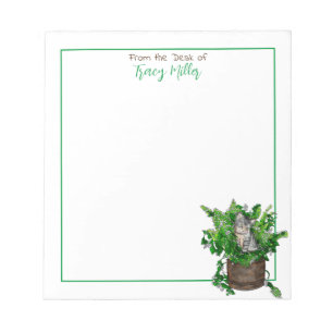 Personalisiertes Niedliches Kitten in Catnip Notizblock