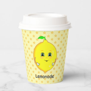 Personalisiertes Niedliches Lemon- und Star-Muster Pappbecher