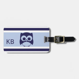 Personalisiertes niedliches Marine-Blau des Gepäckanhänger