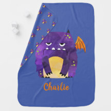 Personalisiertes Niedliches Monster Baby Blanket