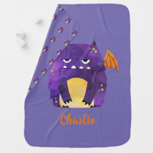 Personalisiertes Niedliches Monster Baby Blanket