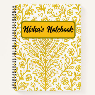Personalisiertes Niedliches Paisley Floral Print N Notizbuch