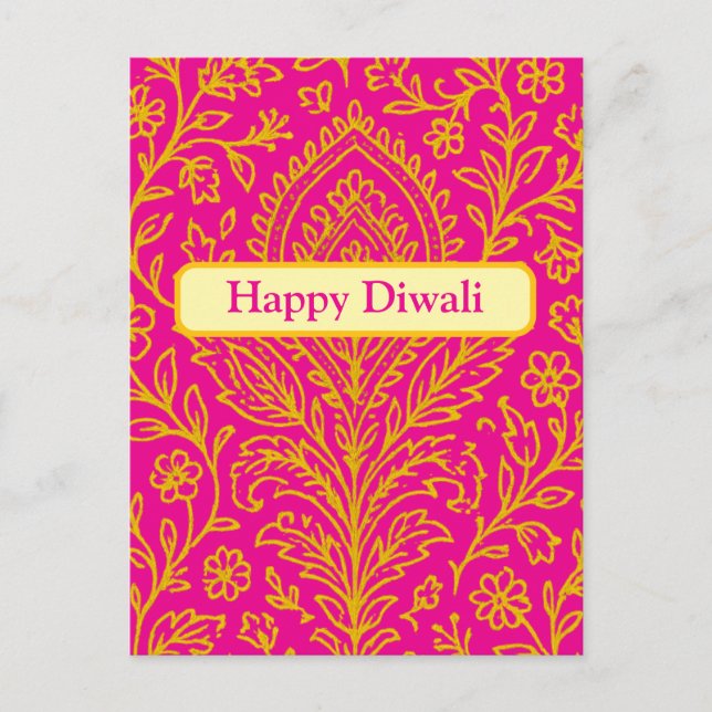 Personalisiertes Niedliches Paisley Floral Print N Postkarte (Vorderseite)