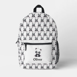 Personalisiertes Niedliches Panda-Muster Bedruckter Rucksack