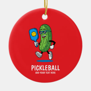 Personalisiertes Niedliches Picknick Pickleball Fu Keramik Ornament
