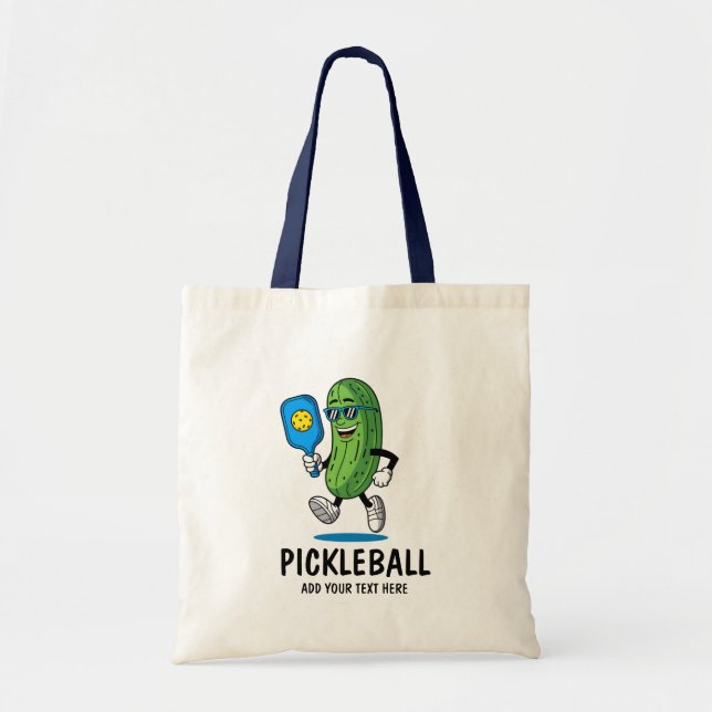 Personalisiertes Niedliches Picknick Pickleball Fu Tragetasche (Vorne)