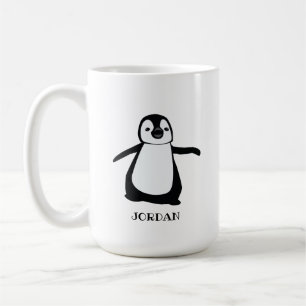 Personalisiertes niedliches Pinguin-Illustrationsb Kaffeetasse