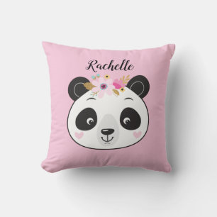 Personalisiertes Niedliches Pink Panda Kissen