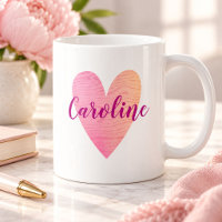 Personalisiertes Niedliches rosa Herz