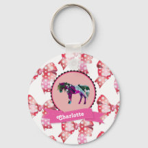 Personalisiertes Niedliches Rosa Modernes Pony