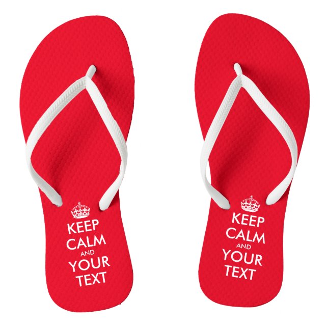 Personalisiertes niedliches Rot Behaltend ruhiges  Flip Flops (Fußbett)