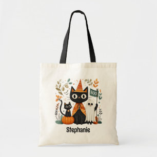 Personalisiertes Niedliches Schwarzes Katzen und G Tragetasche