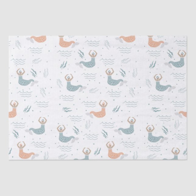 Personalisiertes Niedliches Tanzen Meerjungfrau Il Seidenpapier (Vorderseite)