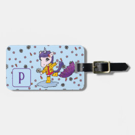 Personalisiertes Niedliches und einfaches Blue Uni Gepäckanhänger