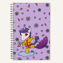 Personalisiertes Niedliches und einfaches Lila Blu Notizbuch