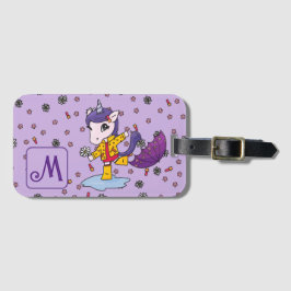 Personalisiertes Niedliches und einfaches Lila Ein Gepäckanhänger