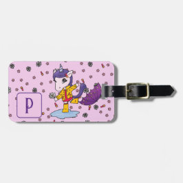 Personalisiertes Niedliches und einfaches Rosa Ein Gepäckanhänger