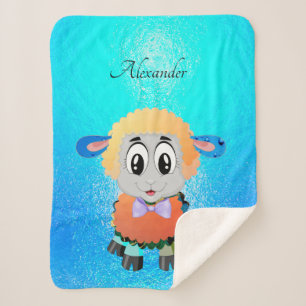 Personalisiertes Niedliches und süßes Baby Lamm Sherpadecke